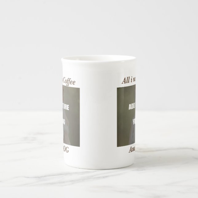 Tasse En Porcelaine Café et mon Oreiller de chien (Devant)