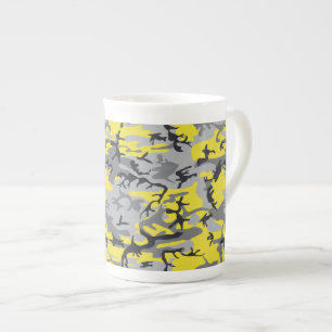 Tasse En Porcelaine Camouflage jaune et gris, Militaire, Armée
