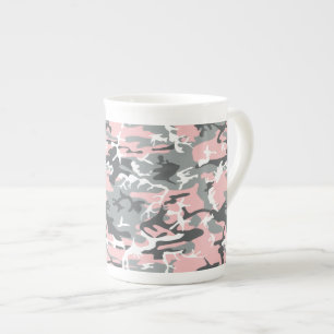 Tasse En Porcelaine Camouflage rose et gris, Militaire, Armée
