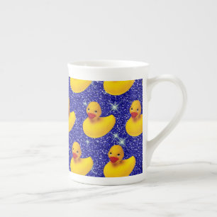 Tasse En Porcelaine Canards en caoutchouc drôles Ferme de canard jaune