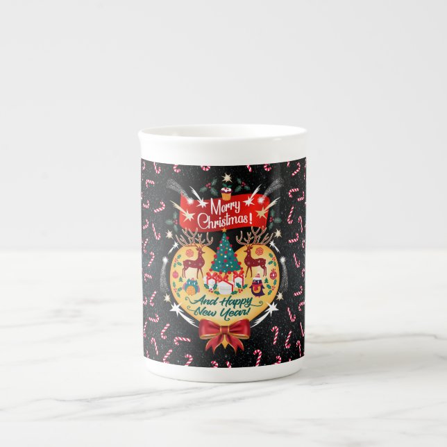 Tasse En Porcelaine Canettes de Noël (Devant)