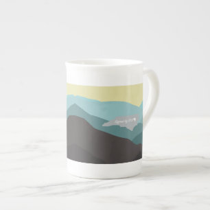 Tasse En Porcelaine Caroline du Nord, Signée par Dieu