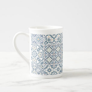 Tasse En Porcelaine Carreaux Méditerranéens, Marocains, Majolique, Azu