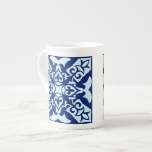 Tasse En Porcelaine Carrelage marocain - bleu marine et bleu clair