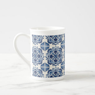 Tasse En Porcelaine Carrelage méditerranéen, Portugais, Azulejo, Majol