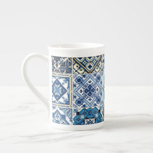 Tasse En Porcelaine Carrelage méditerranéen, Portugais, Azulejo, Majol