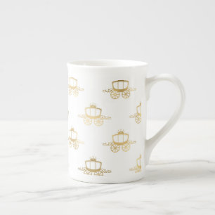 Tasse En Porcelaine Carrosses Dorés Cendrillon Princesse Royale Magie