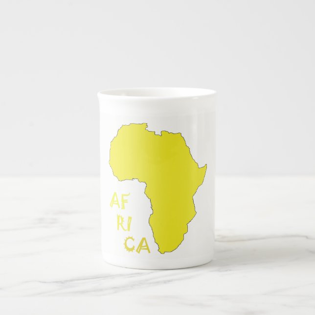 Tasse En Porcelaine Carte de l'Afrique Mug (Devant)