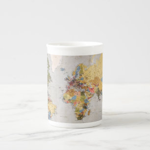 Tasse En Porcelaine carte mondiale