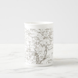 Tasse En Porcelaine Cartes de Norvège - Bergen série 1925