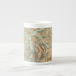 Tasse En Porcelaine Cartes de Norvège - Bergen série 1925