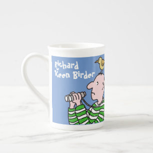 Tasse En Porcelaine Cartoon Oiseau Watcher & Bird