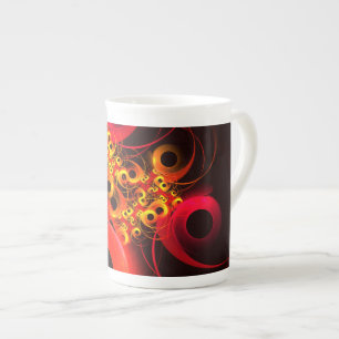 Tasse En Porcelaine Cercles colorés Motif d'art Abstrait moderne #08