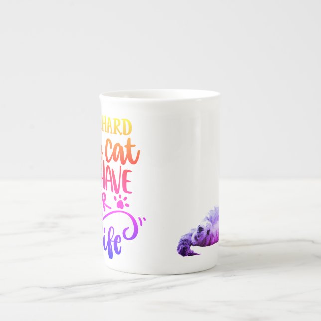 Tasse En Porcelaine Chat/café Boug de spécialités (Devant)