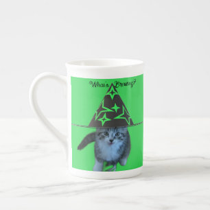 Tasse En Porcelaine Chat en sorcière Casquette Mug