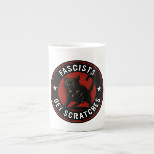 Tasse En Porcelaine Chats Contre les Fascistes