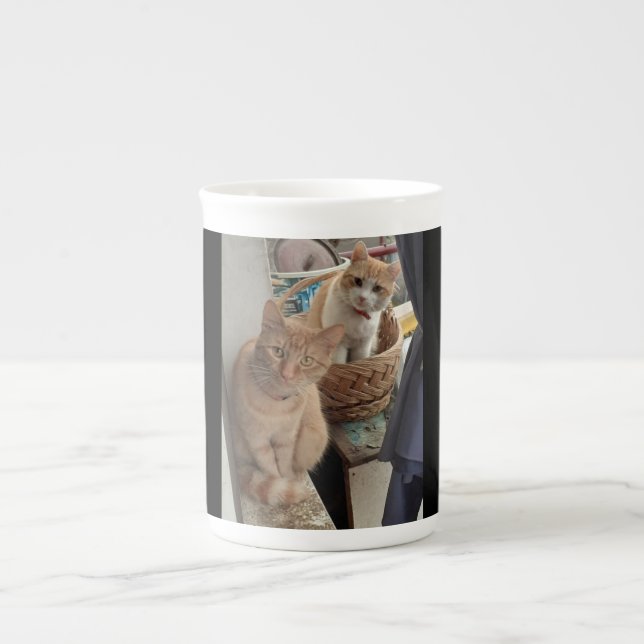 Tasse En Porcelaine chatte gingembre Bone China Mug (Devant)