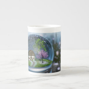 Tasse En Porcelaine Cherry Blossom Globe Spécial Mug