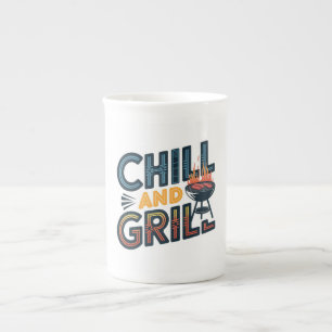 Tasse En Porcelaine Chill and Grill Mug - Parfait pour les amateurs de