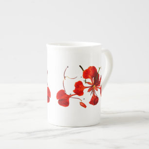 Tasse En Porcelaine Chine de l'os de muscade Royal Poinciana