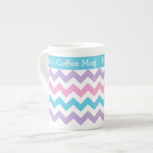 Tasse En Porcelaine Chine Mug à personnaliser, Chevrons Multicolores