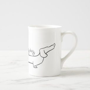 Tasse En Porcelaine Chine osseuse Dachshund Mug