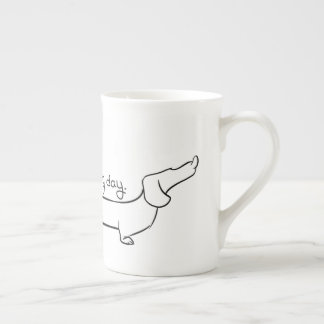 Tasse En Porcelaine Chine osseuse Dachshund Mug
