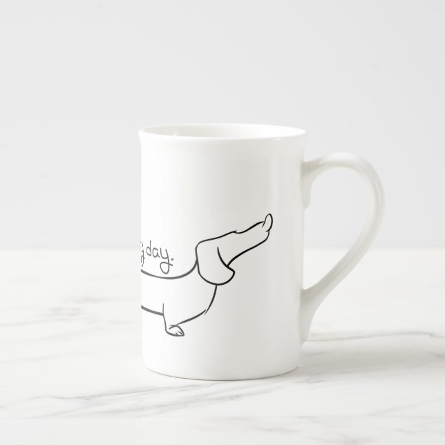 Tasse En Porcelaine Chine osseuse Dachshund Mug (Droite)