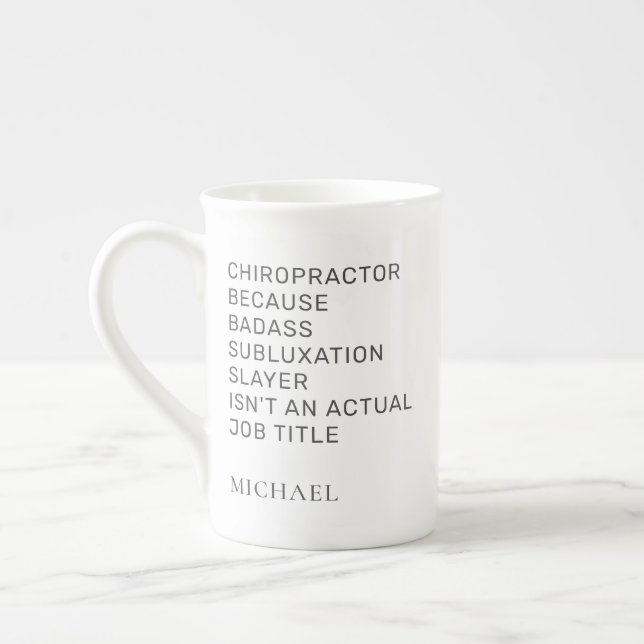 Tasse En Porcelaine Chiropraticien Parce Que Cotravailleur De Couche D (Gauche)