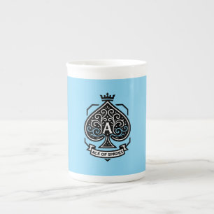 Tasse En Porcelaine Cimier de l'As des Pique — Filigree couronné
