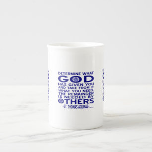 Tasse En Porcelaine Citation de St. Thomas d'Aquin