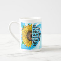 Citation et tournesol tiré à la main