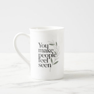 Tasse En Porcelaine Citation personnalisée L'avenir est brillant