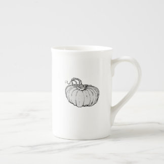 Tasse en porcelaine citrouille d'Halloween