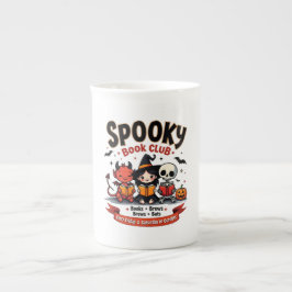Tasse En Porcelaine Club du livre éffrayant Halloween China Mug