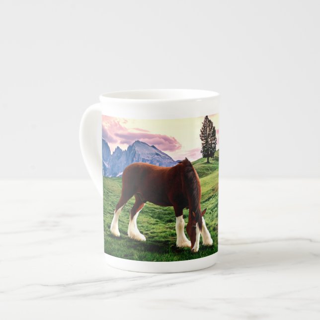 Tasse En Porcelaine Clydesdale Sunset (Devant gauche)
