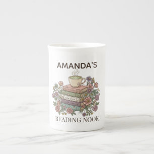 Tasse En Porcelaine Coin Nom Personnalisé Niche de Lecture Confortable