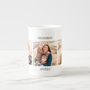 Tasse En Porcelaine Collage multi-photo Angels de grand-mère