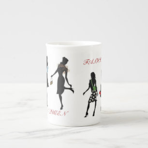 TASSE EN PORCELAINE COLLECTION REINE DU SHOPPING