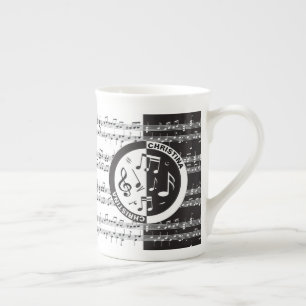 Tasse En Porcelaine Conception personnalisée de partitions musicales
