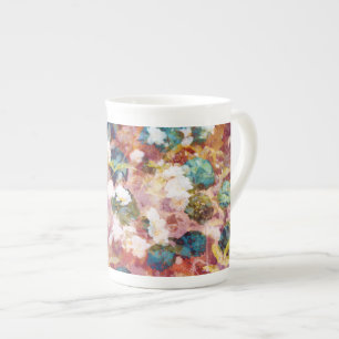 Tasse En Porcelaine Cool, art tendance de motif fleuri romantique