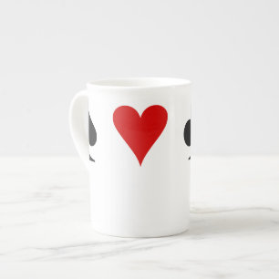 Tasse En Porcelaine Costumes de carte de jeu