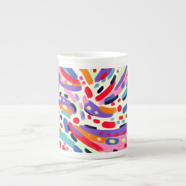 Tasse En Porcelaine Couleurs Viva ! (Devant)
