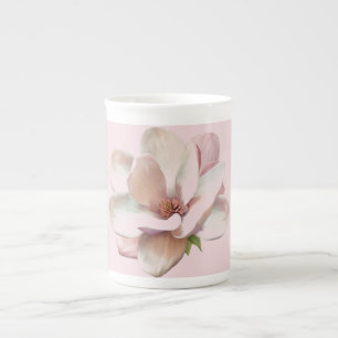 Tasse En Porcelaine Coupe de chine en os de magnolia rose