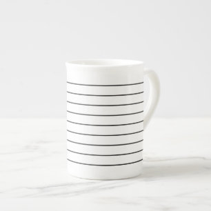 Tasse En Porcelaine Coupe de thé noir et blanc