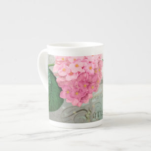 Tasse En Porcelaine Coupe Redoute de Mug Hydrangea Rose