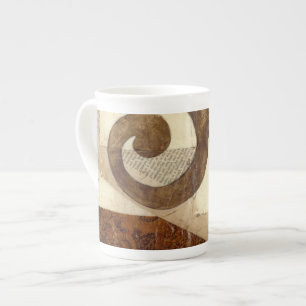 Tasse En Porcelaine Coupure de journal vintage