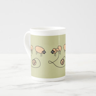 Tasse En Porcelaine Coutume drôle de moutons