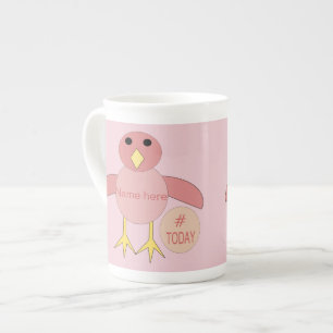 Tasse En Porcelaine Coutume Rose Anniversaire Fille Chick Mug