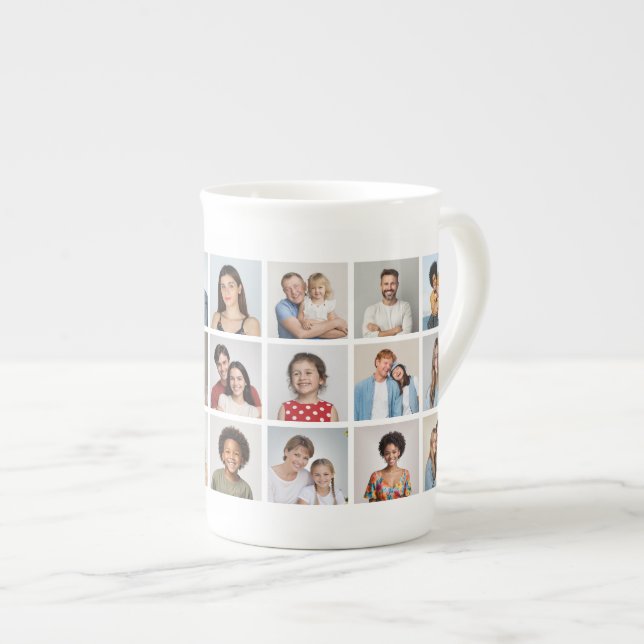 Tasse En Porcelaine Create Your Own 21 Photo Collage  (Devant droit)